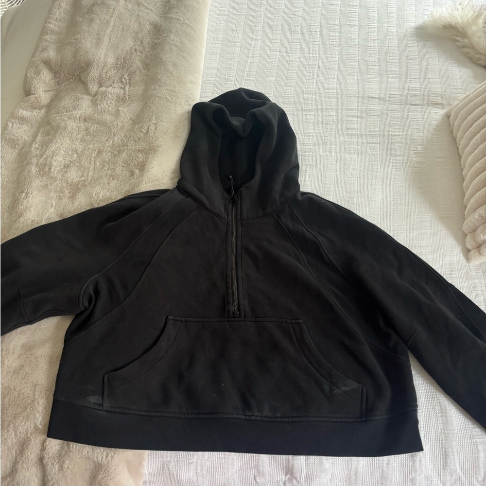 Black scuba Hooded Sweatshirt